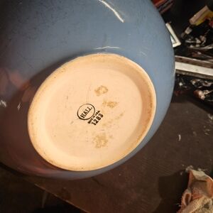 Blue Ceramic Art Piece with Unique Maker's Mark